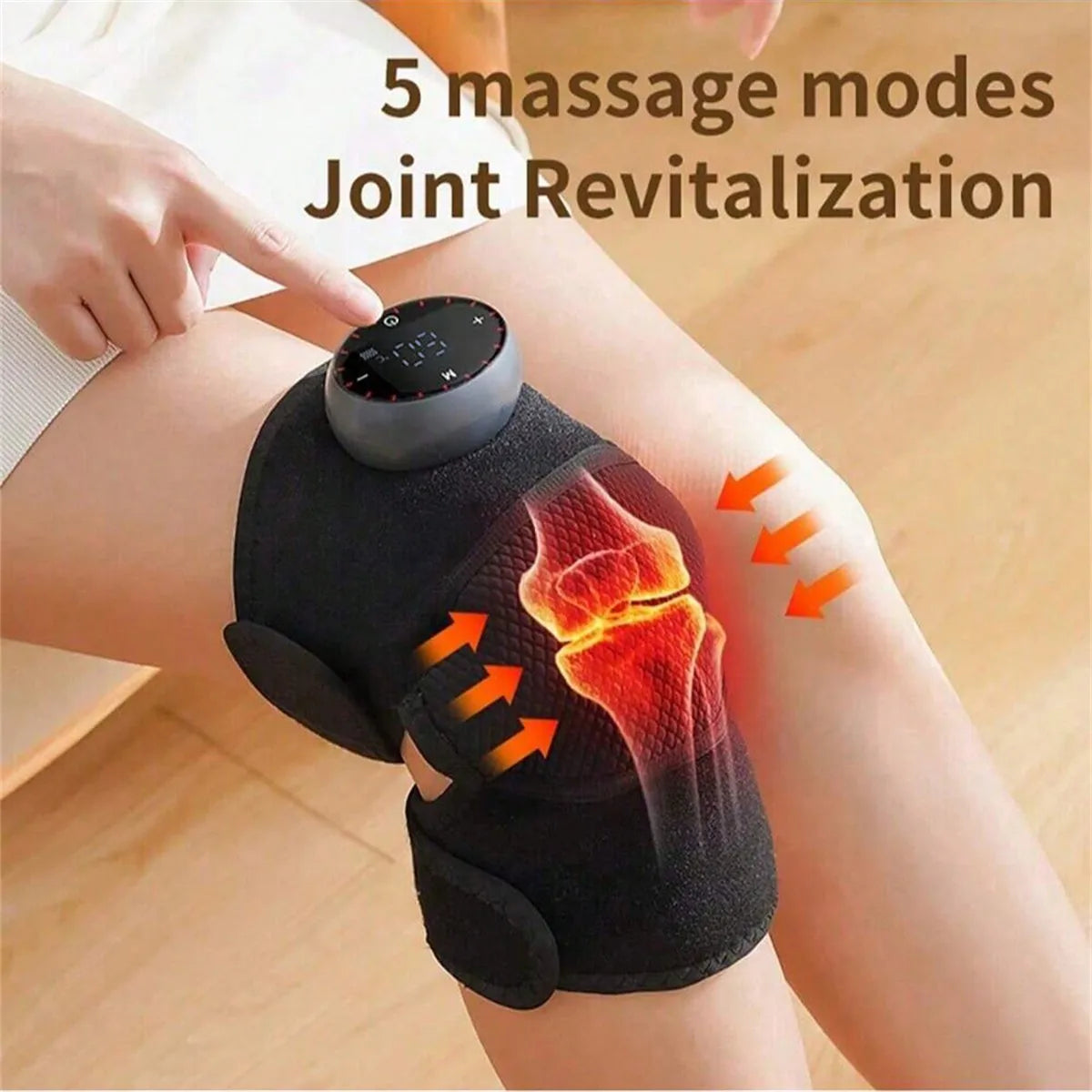 1 Rechargeable Heated Knee Massager, Adjustable 3D Fully Heated Knee Pad With Heating Mode And Adjustable Vibration boutiken 15.79  boutiken black